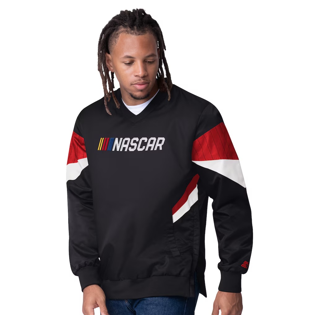 4341-NASCAR-Starter-Striker-I-V-Neck-Pullover-Jacket-Black-1.jpg NASCAR Starter Striker I V-Neck Pullover Jacket - Black