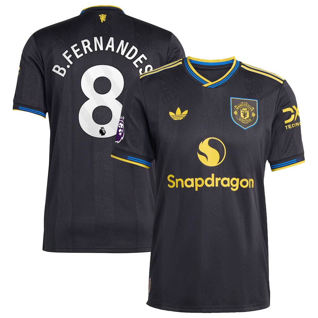 Bruno Fernandes Manchester United adidas 2025/26 Third Authentic Player Jersey - Black
