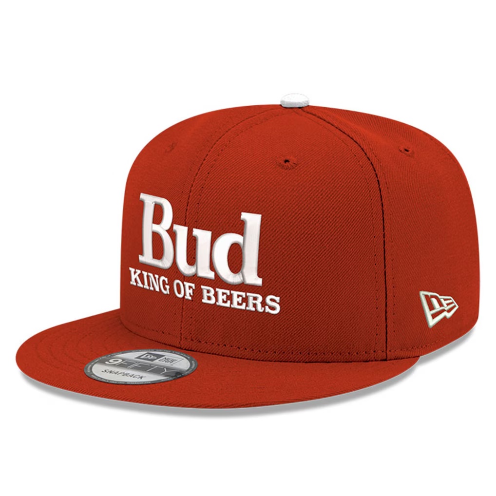Ken Schrader New Era Bud King of Beers 9FIFTY Snapback Hat - Scarlet