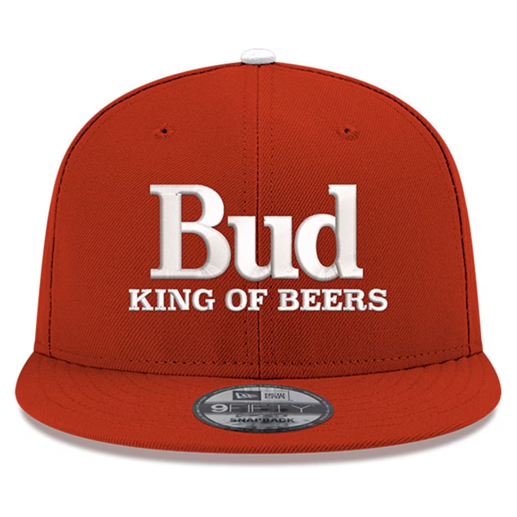 Ken Schrader New Era Bud King of Beers 9FIFTY Snapback Hat - Scarlet