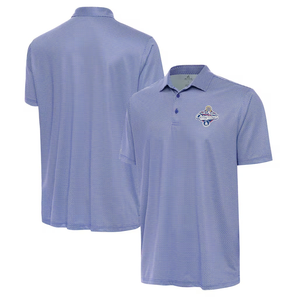 Los Angeles Dodgers Antigua 2025 World Series Champions Rings Polo - Heather Royal