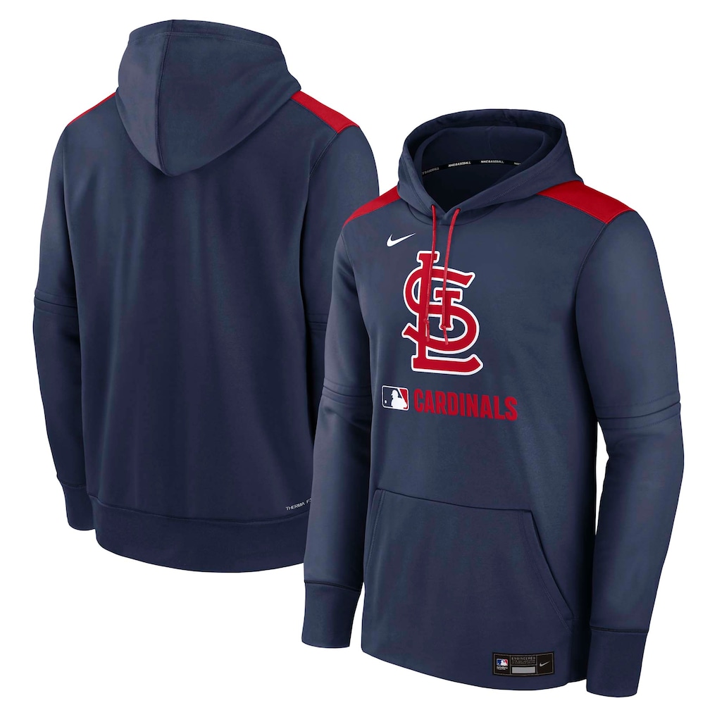 St. Louis Cardinals Nike Authentic Collection Performance Pullover Hoodie - Navy