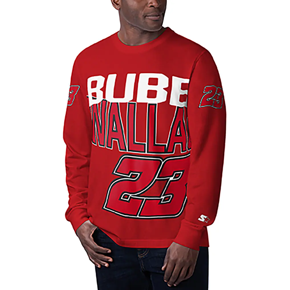 Bubba Wallace Starter Clutch Hit Graphic Long Sleeve T-Shirt - Red