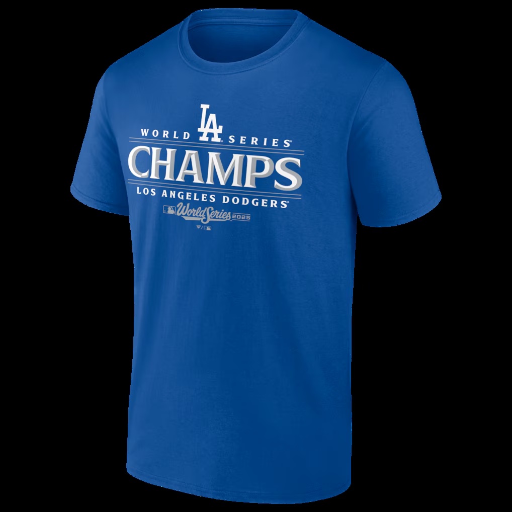 Los Angeles Dodgers 2025 World Series Champions Primary Play T-Shirt - Royal