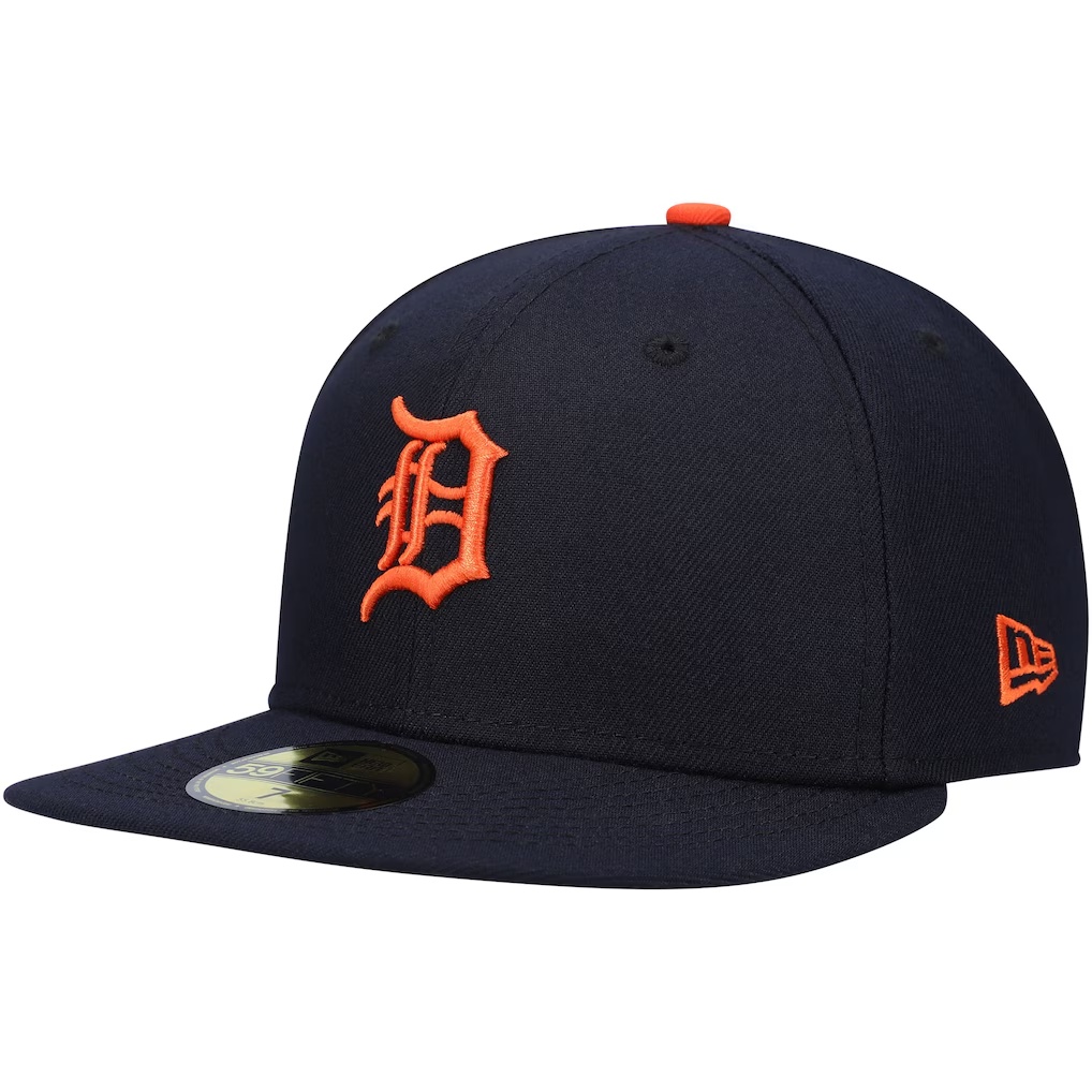 Detroit Tigers New Era Authentic Collection On-Field Road 59FIFTY Fitted Hat - Navy