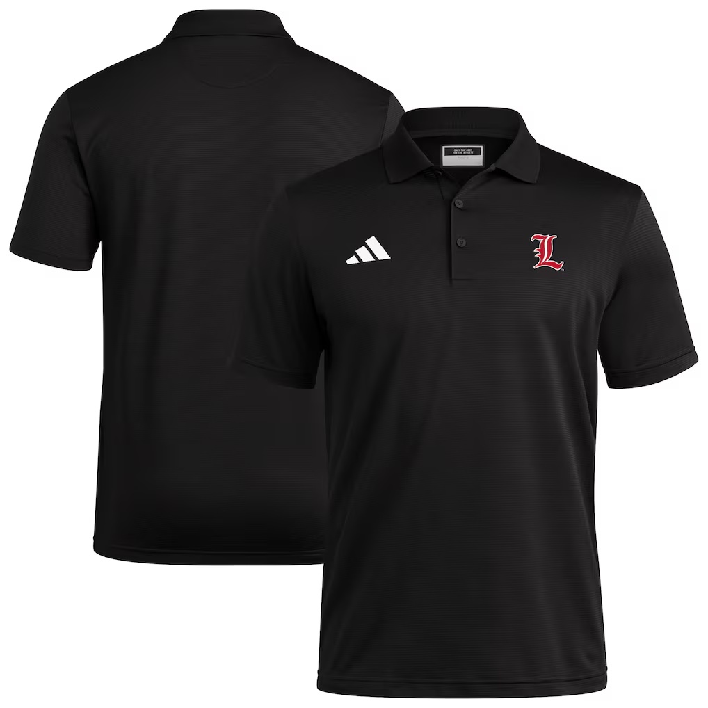 Louisville Cardinals adidas Ultimate 365 Ottoman Polo Shirt - Black