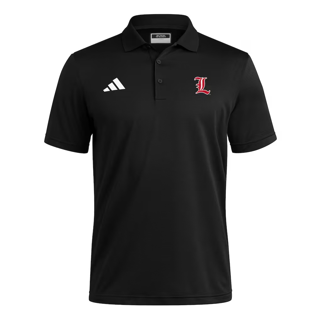 Louisville Cardinals adidas Ultimate 365 Ottoman Polo Shirt - Black