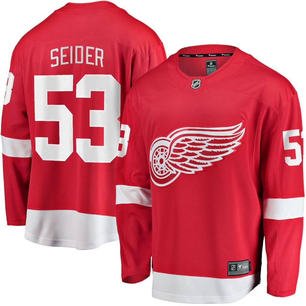 Moritz Seider Detroit Red Wings Fanatics Home Breakaway Player Jersey - Red