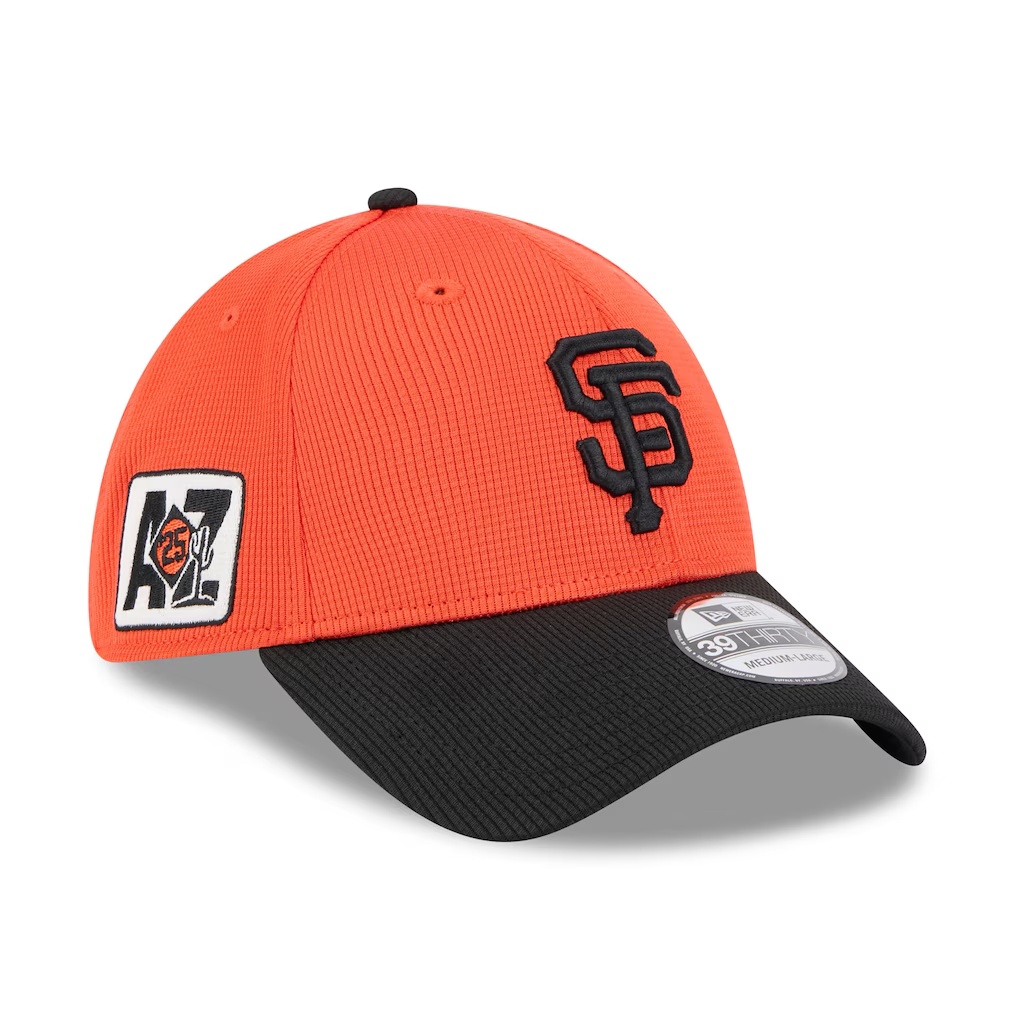 San Francisco Giants New Era 2025 Spring Training 39THIRTY Flex Hat - Orange/Black