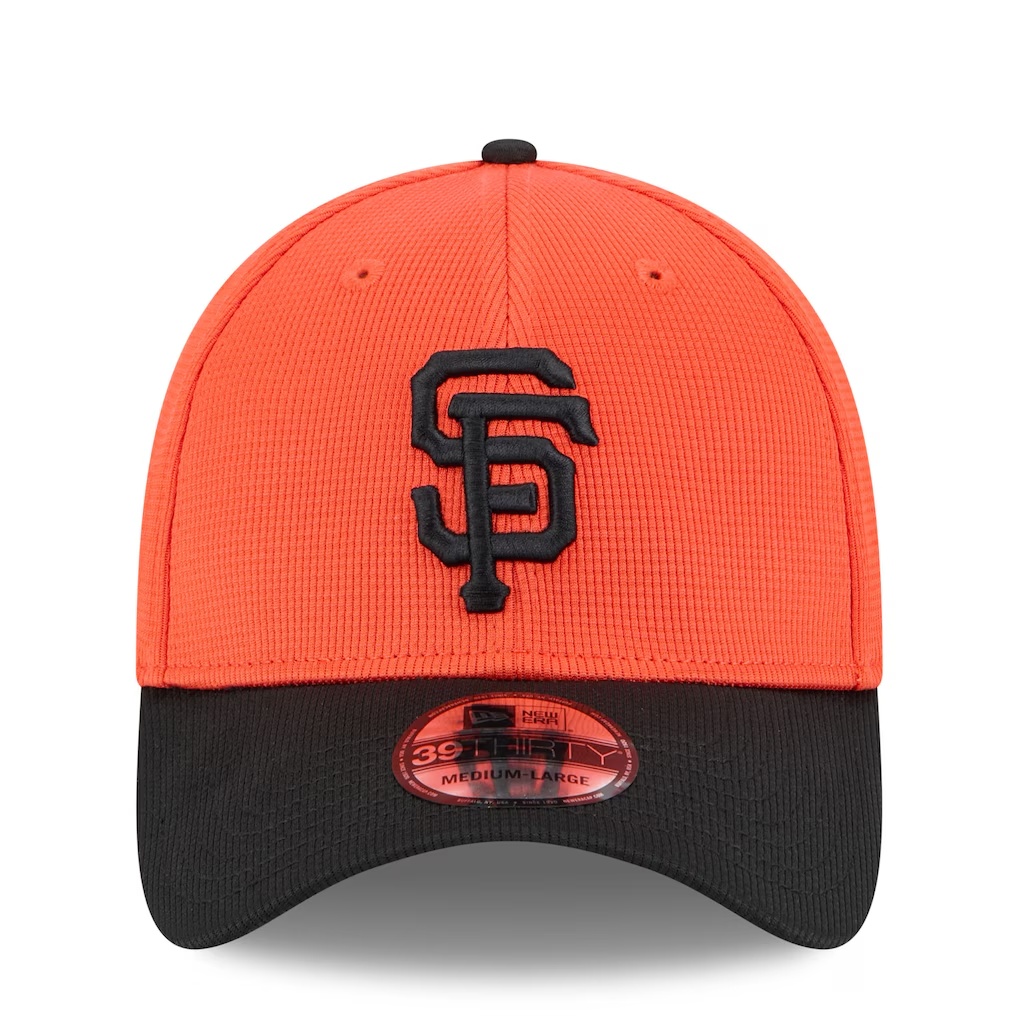San Francisco Giants New Era 2025 Spring Training 39THIRTY Flex Hat - Orange/Black