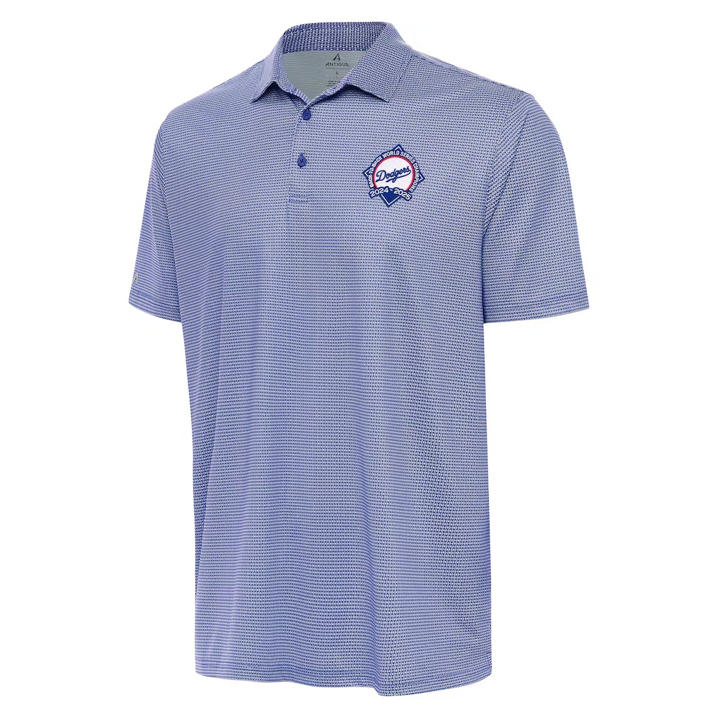Los Angeles Dodgers Antigua Back-to-Back World Series Champions Rings Polo - Heather Royal