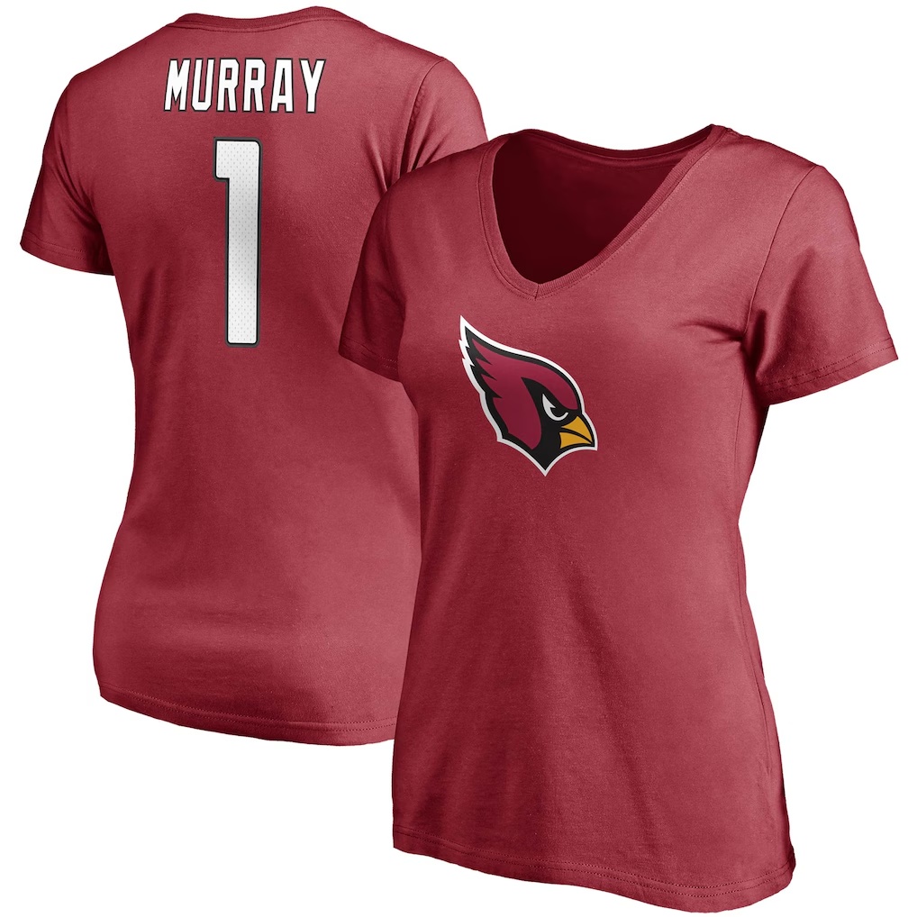 Kyler Murray Arizona Cardinals Fanatics Women's Player Icon Name & Number V-Neck T-Shirt - Cardinal