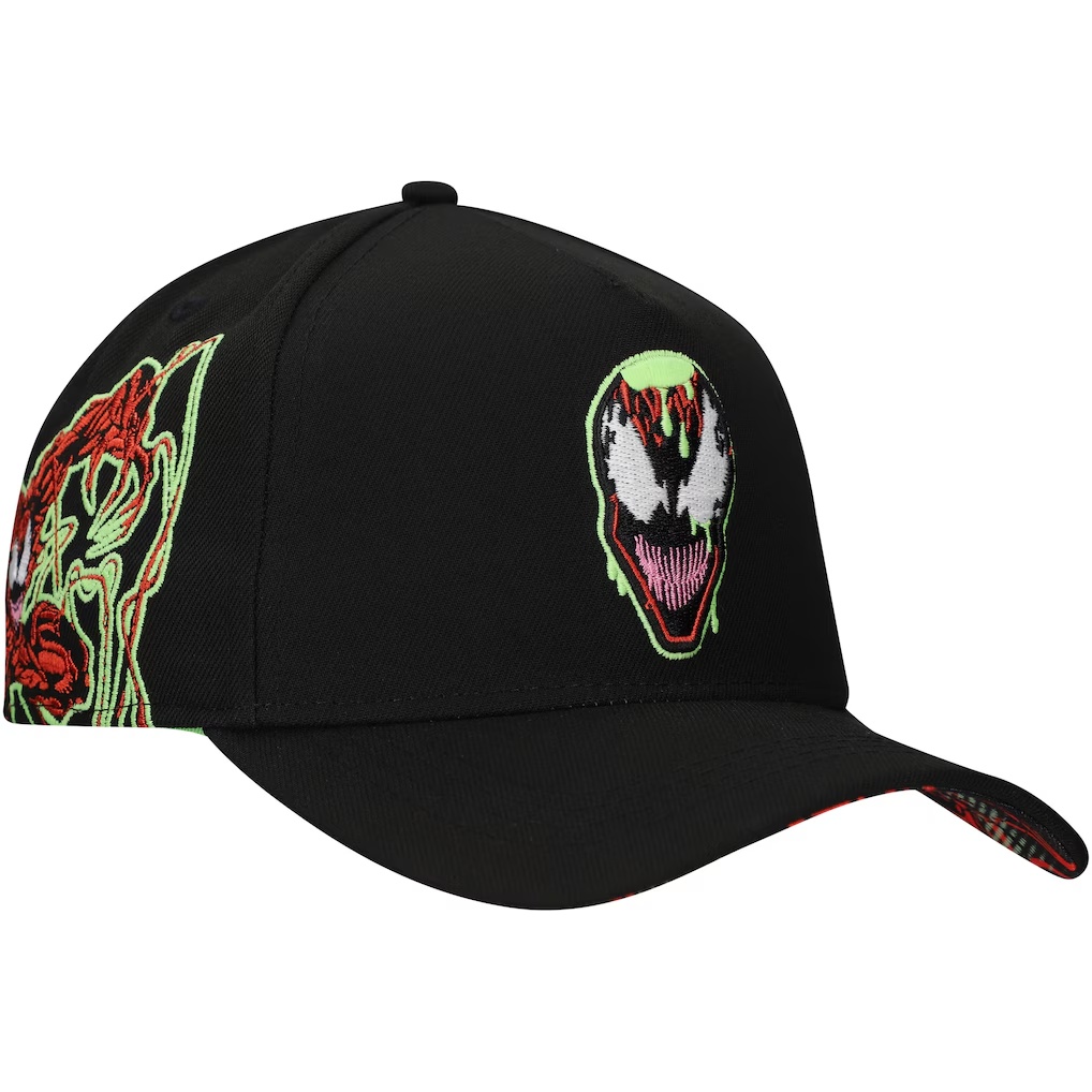 4833-Carnage-Glow-in-the-Dark-Radioactive-A-Frame-Adjustable-Hat-Black-1.jpg Carnage Glow-in-the-Dark Radioactive A-Frame Adjustable Hat - Black