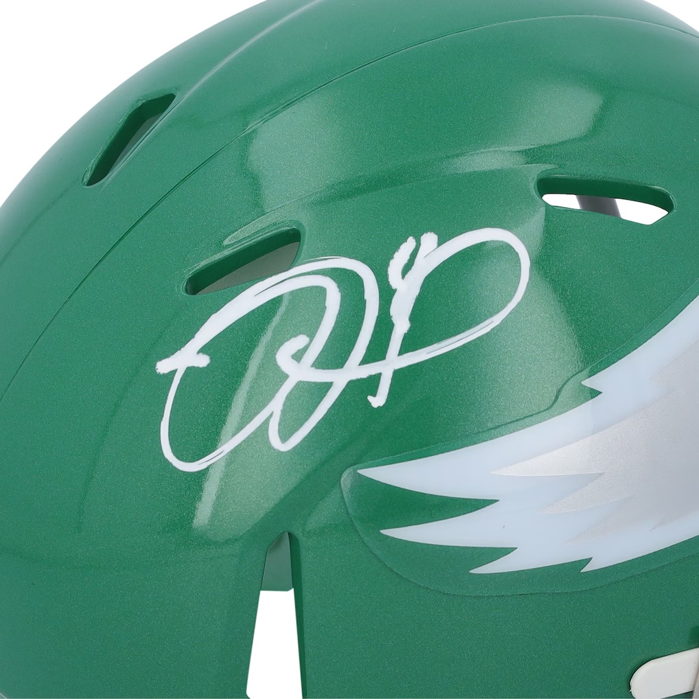 Jalen Hurts Philadelphia Eagles Autographed Fanatics Authentic Riddell Throwback Speed Mini Helmet