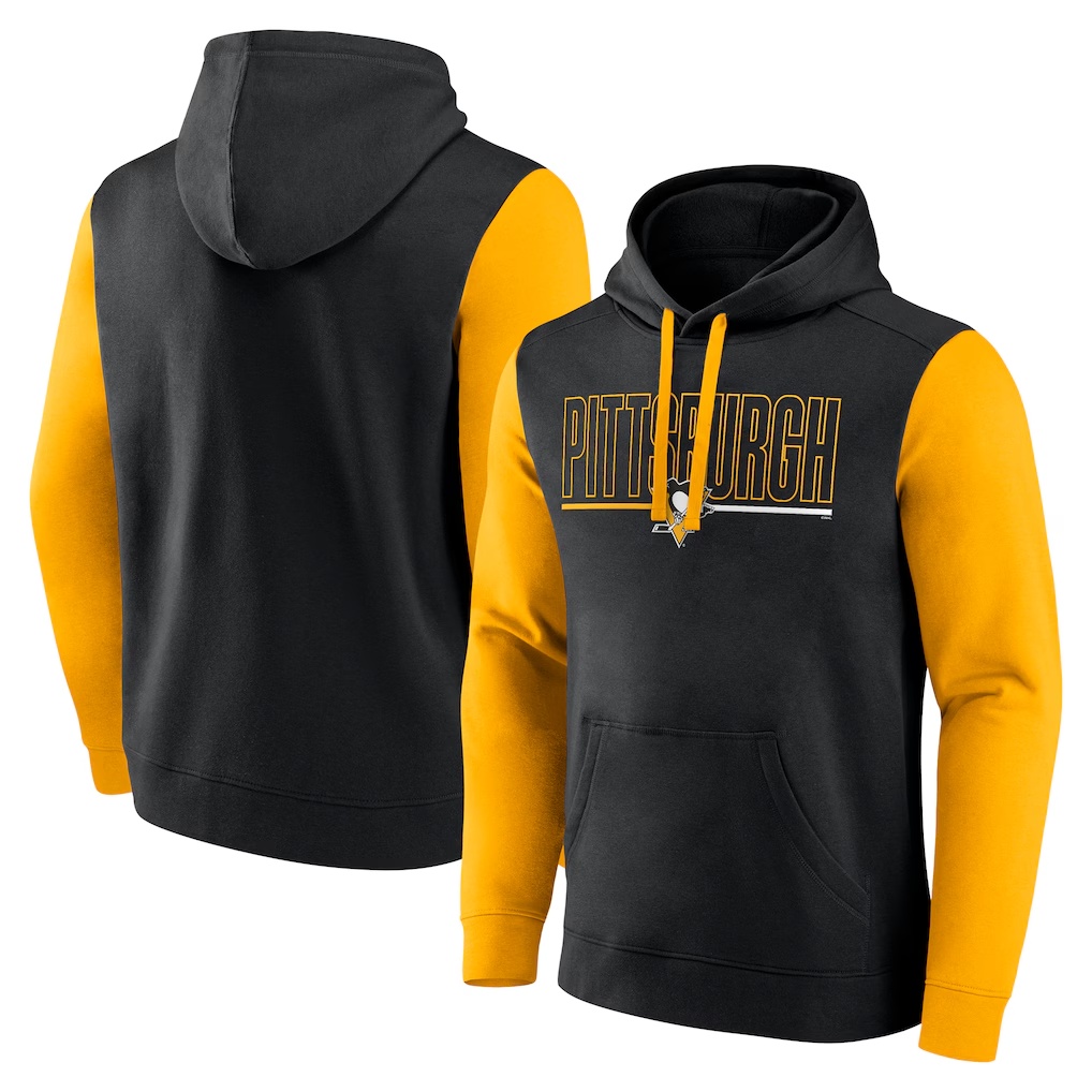 Pittsburgh Penguins Logo Athletic Deliver Fleece Pullover Hoodie - Black