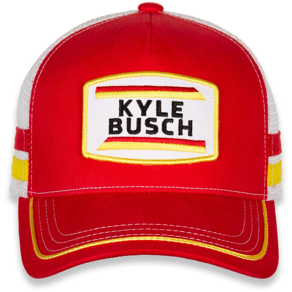 Kyle Busch Joe Gibbs Racing Team Collection Retro Stripe Snapback Adjustable Hat - Red/White
