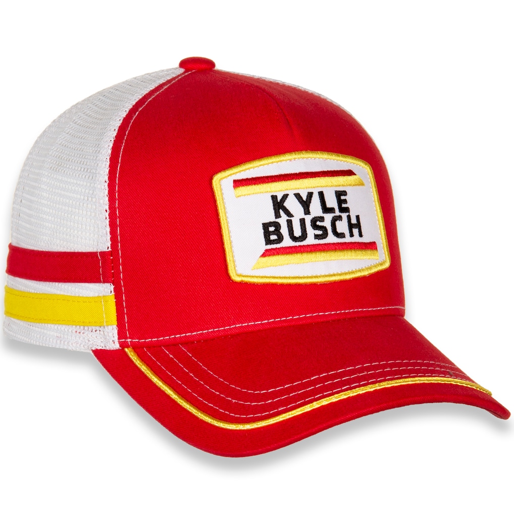 Kyle Busch Joe Gibbs Racing Team Collection Retro Stripe Snapback Adjustable Hat - Red/White