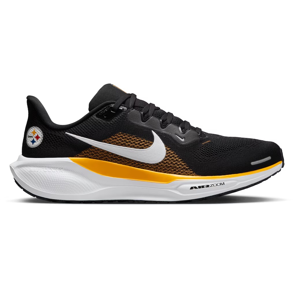 Pittsburgh Steelers Nike Unisex Air Zoom Pegasus 41 Sneakers - Black