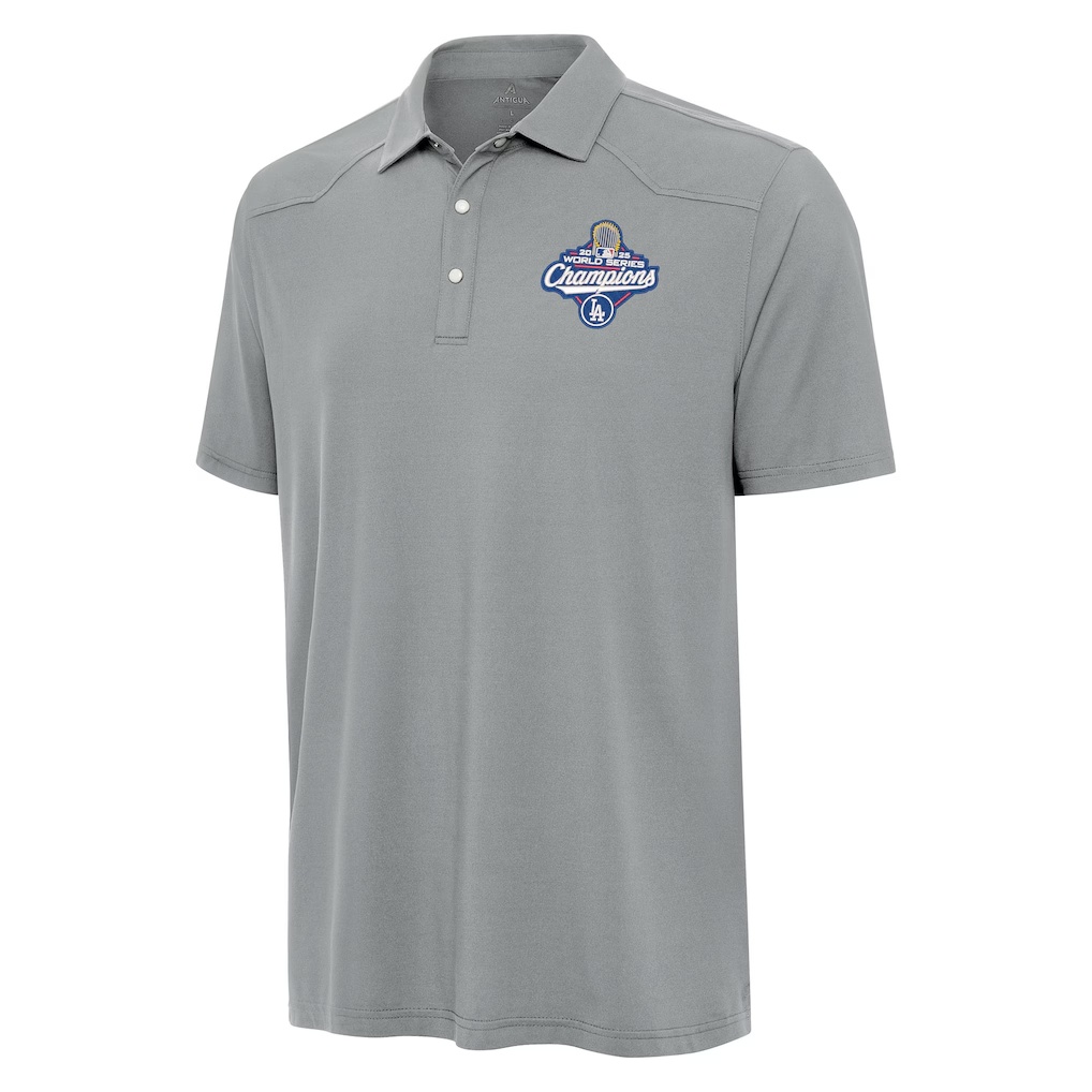 Los Angeles Dodgers Antigua 2025 World Series Champions Western Polo - Gray
