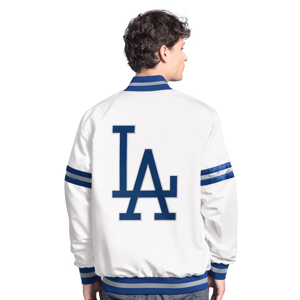 Los Angeles Dodgers Starter Cooperstown Scout Full-Snap Varsity Jacket - White
