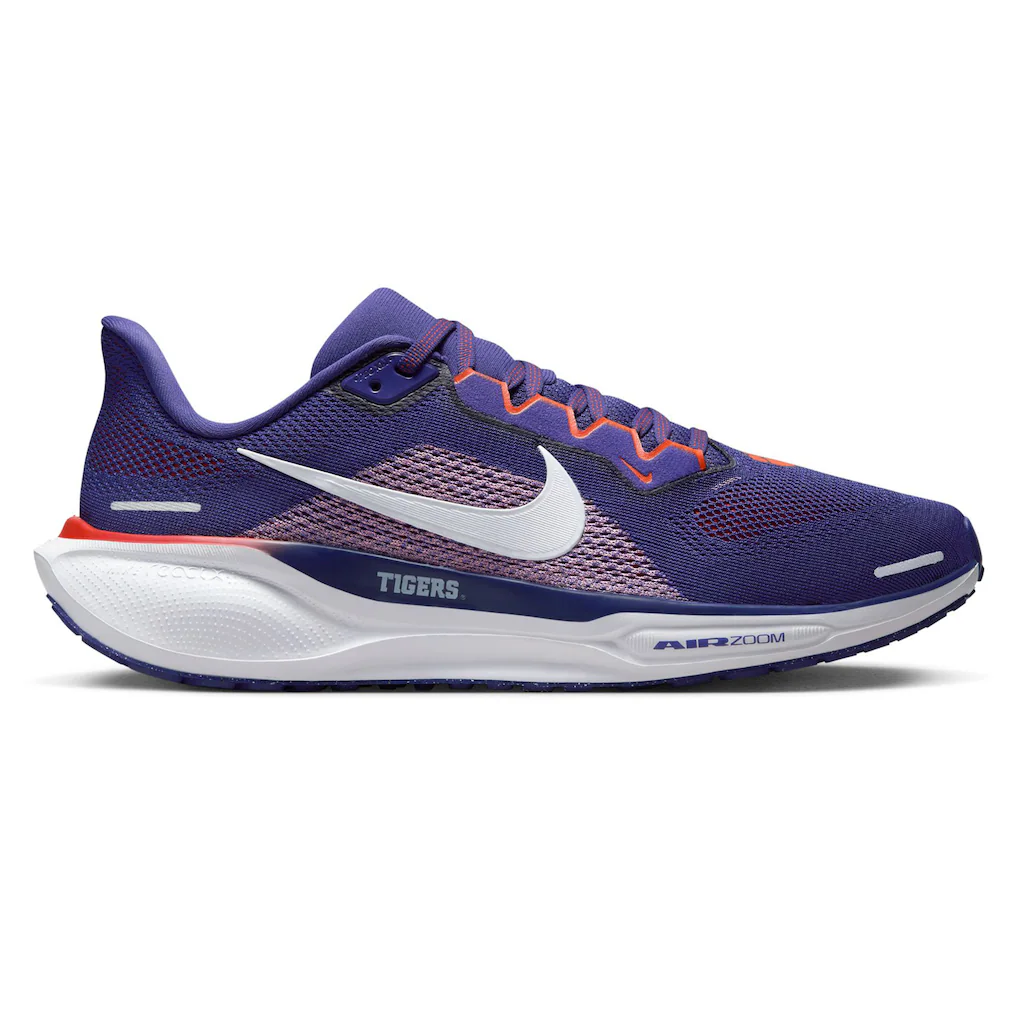 Clemson Tigers Nike Unisex Zoom Pegasus 41 Running Shoes - Purple