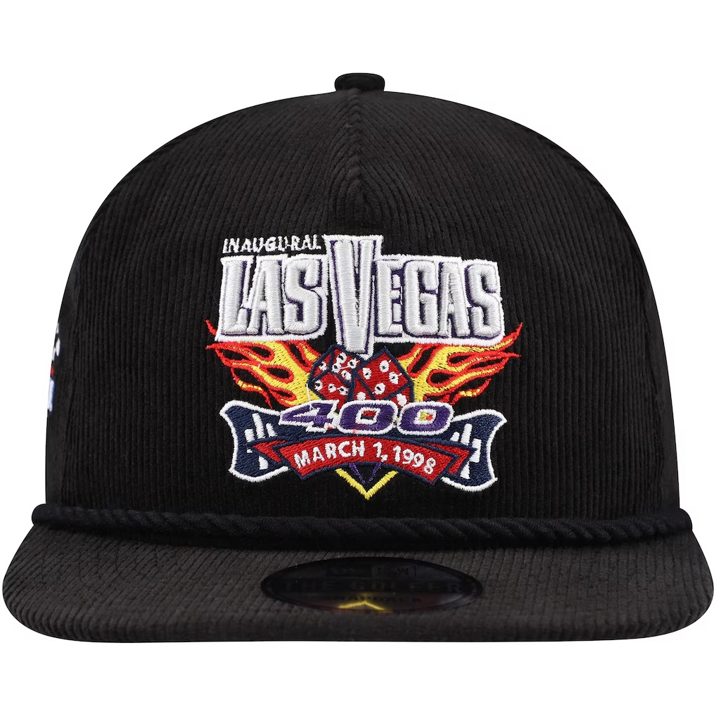 1998 Las Vegas 400 New Era Retro Cord Golfer Adjustable Hat - Black