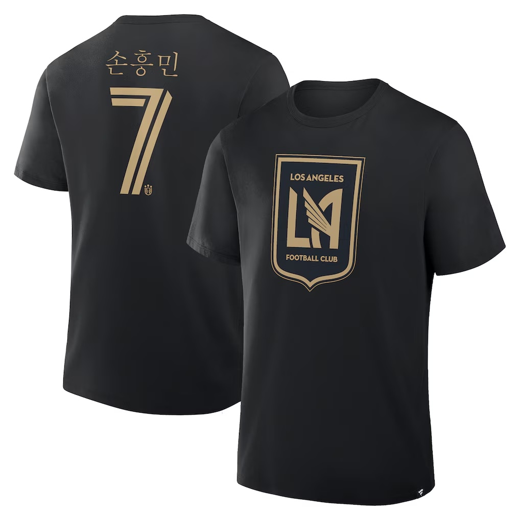 Son Heung-Min LAFC Fanatics Hangul Name & Number T-Shirt - Black