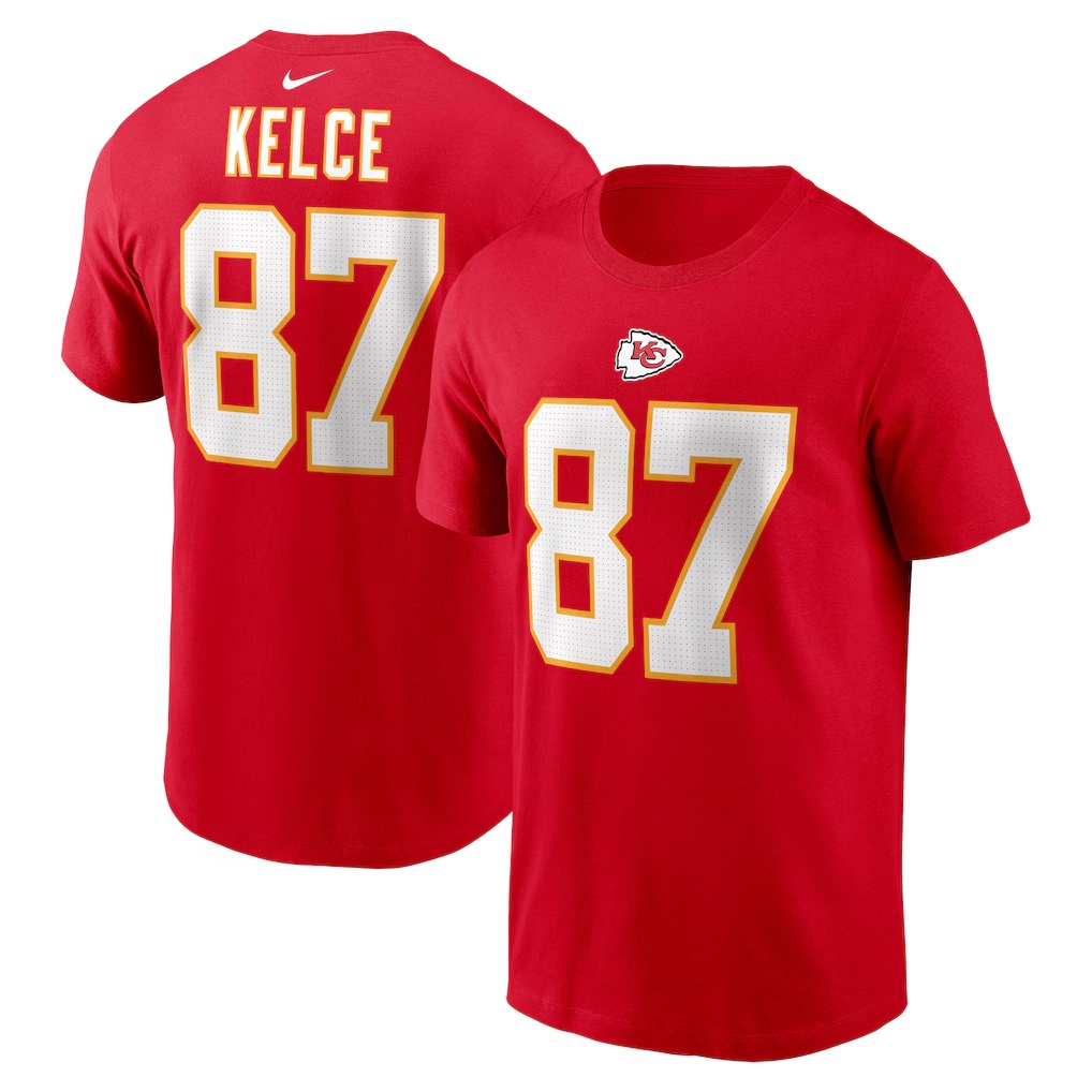 Travis Kelce Kansas City Chiefs Nike Player Name & Number T-Shirt - Red