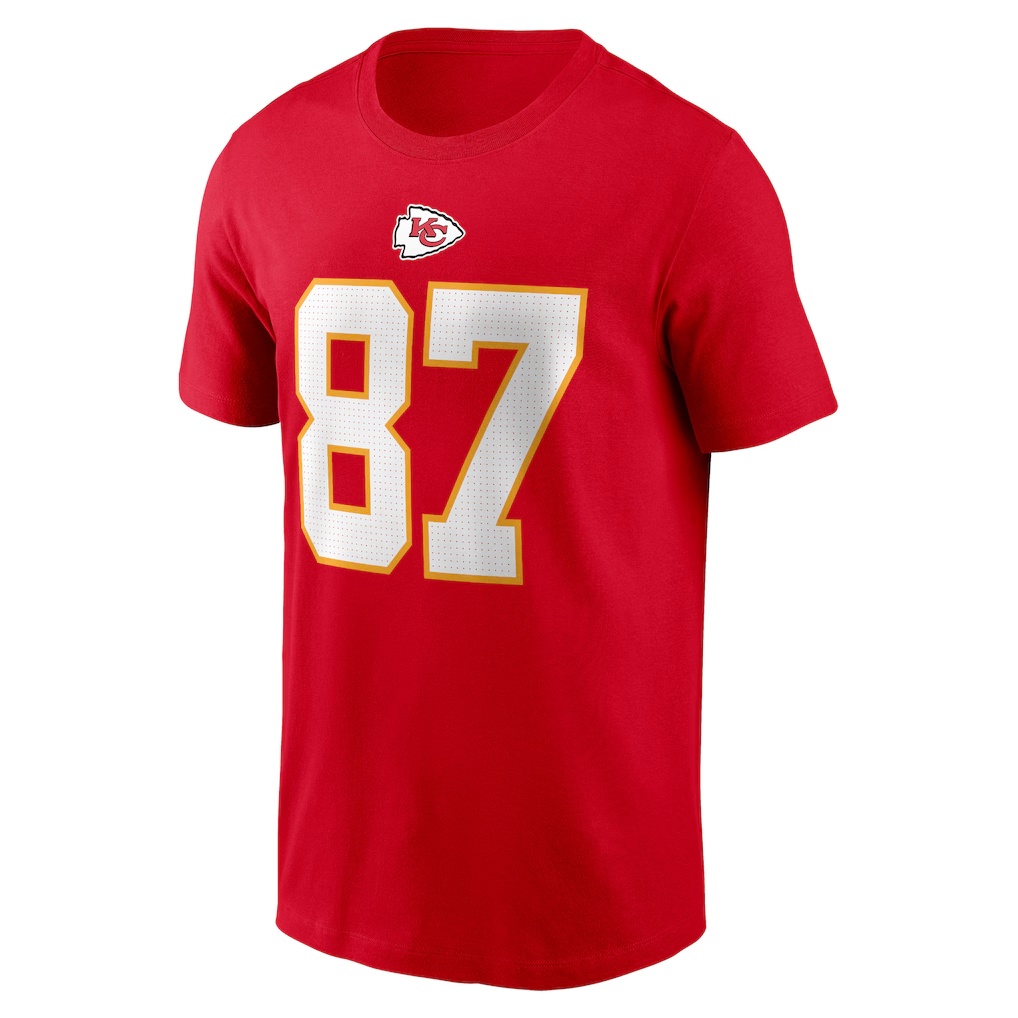 Travis Kelce Kansas City Chiefs Nike Player Name & Number T-Shirt - Red