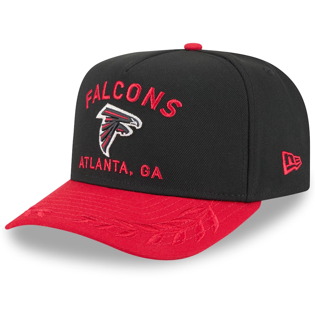 Atlanta Falcons New Era 2025 NFL Draft A-Frame 9FIFTY Snapback Hat - Black/Red