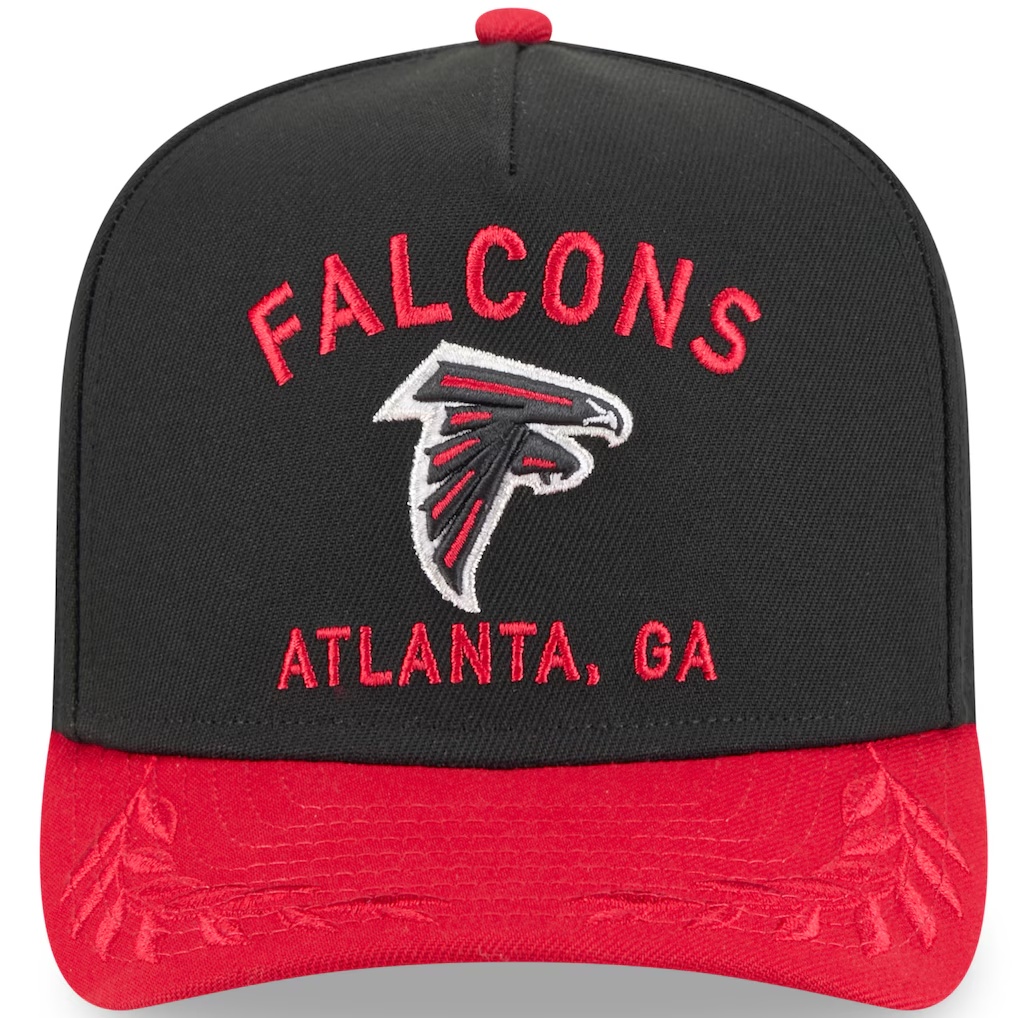 Atlanta Falcons New Era 2025 NFL Draft A-Frame 9FIFTY Snapback Hat - Black/Red