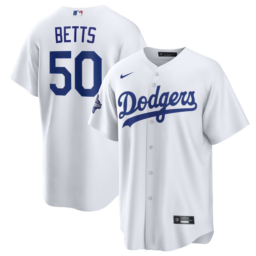 Mookie Betts Los Angeles Dodgers Nike 2025 World Series Champions Home Replica Jersey - White