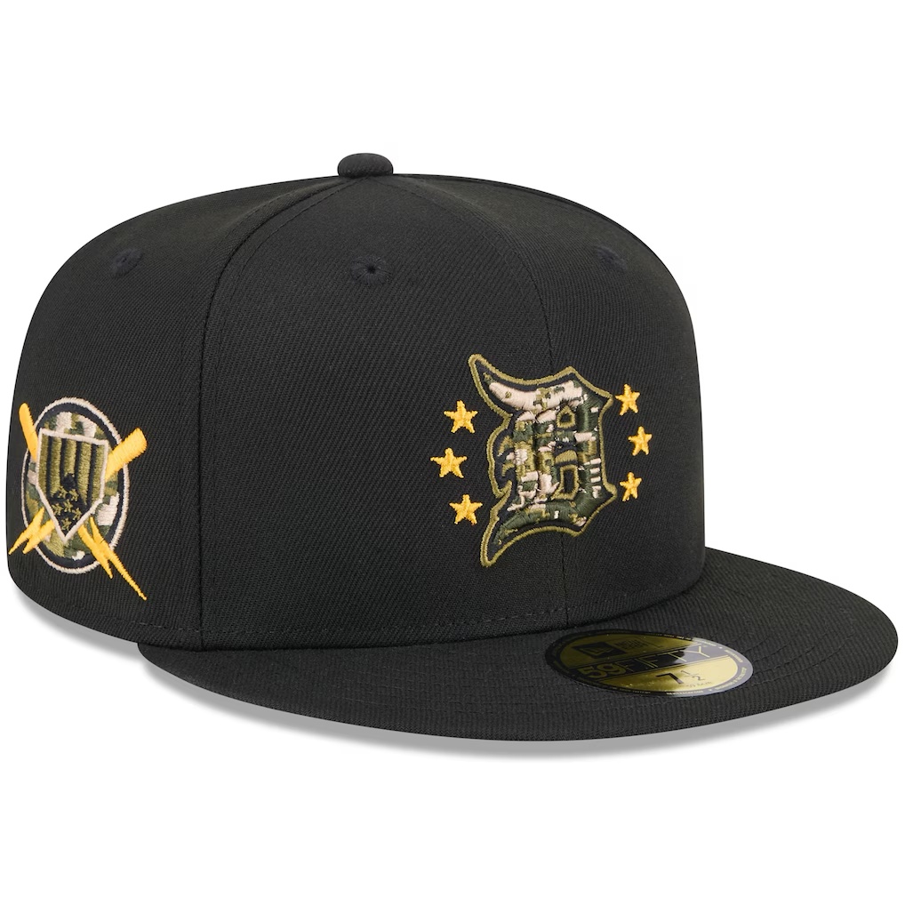 Detroit Tigers New Era 2024 Armed Forces Day On-Field 59FIFTY Fitted Hat - Black