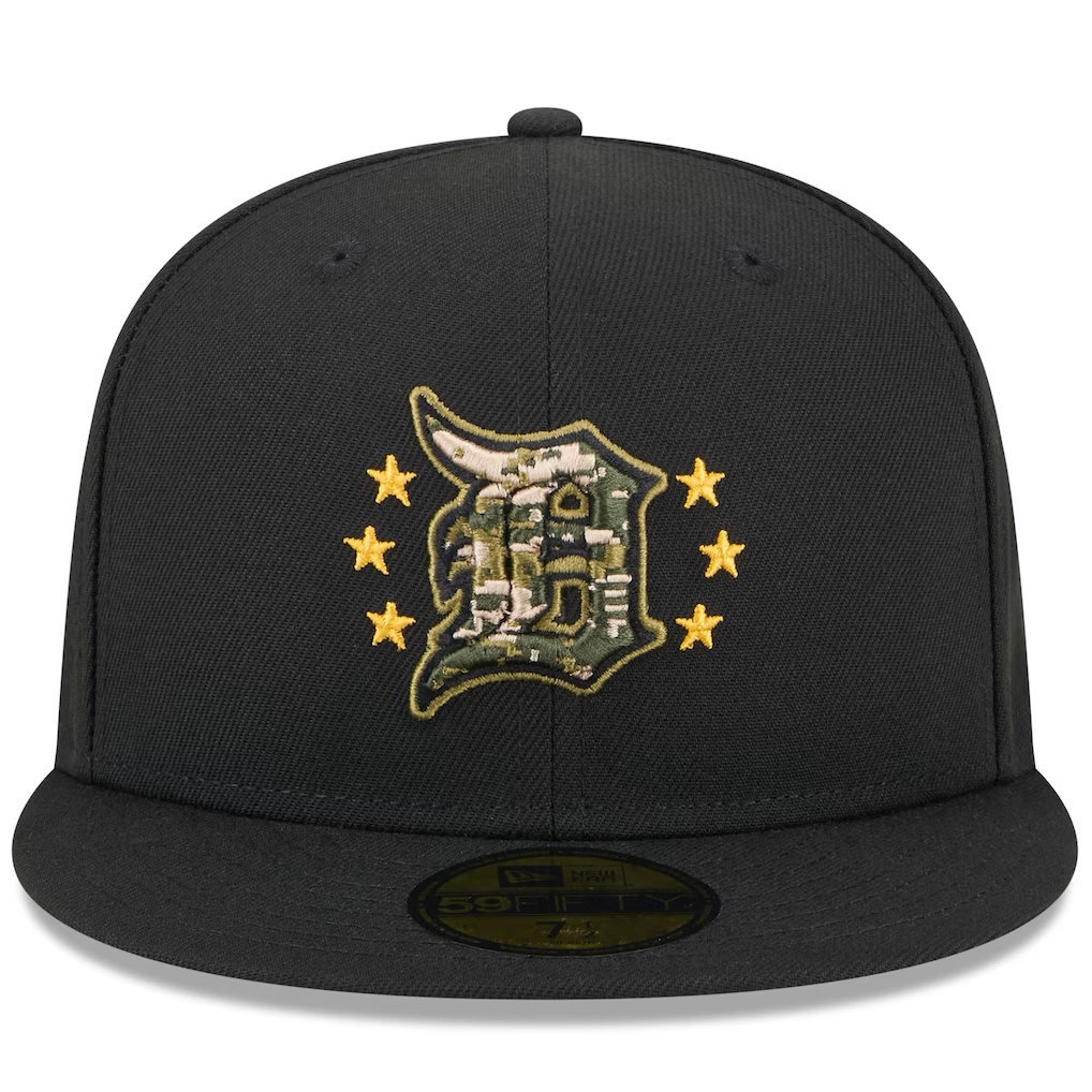 Detroit Tigers New Era 2024 Armed Forces Day On-Field 59FIFTY Fitted Hat - Black