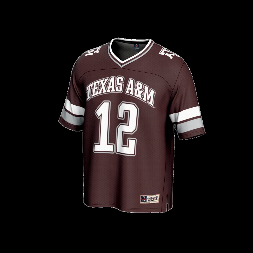 #12 Texas A&M Aggies GameDay Greats Lightweight Collegiate Football Fashion Jersey - Maroon