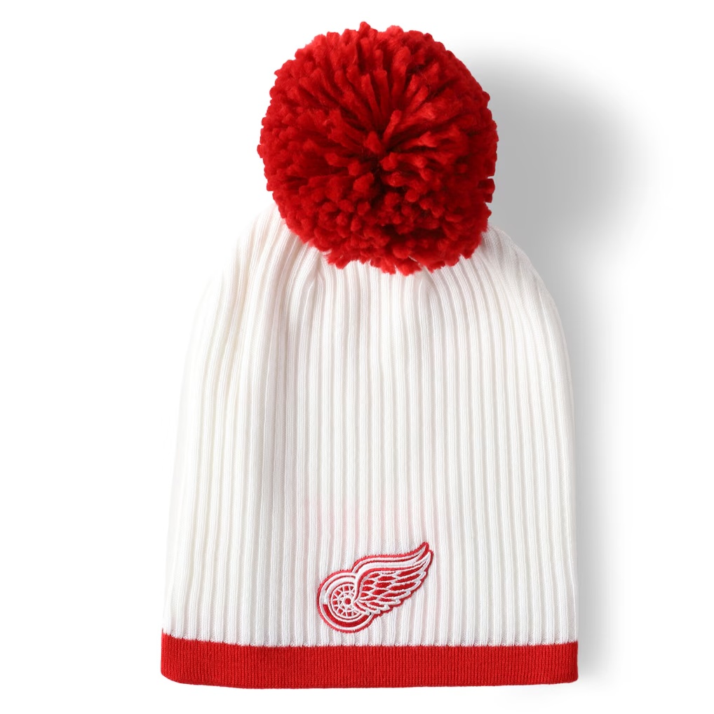 Detroit Red Wings Fanatics Women's 2025 NHL Stadium Series Team Knit Hat with Pom - White