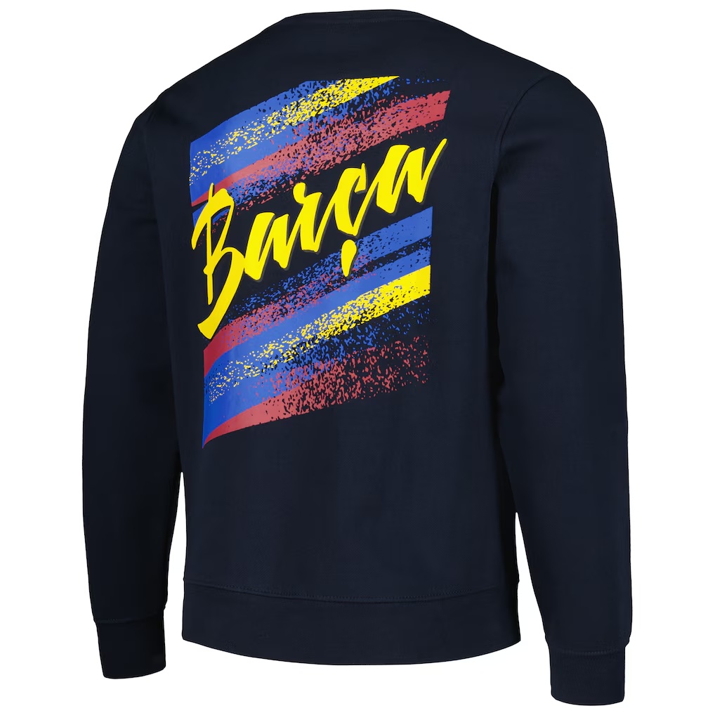 5611-Barcelona-Vintage-Pullover-Sweatshirt-Navy-3.jpg Barcelona Vintage Pullover Sweatshirt - Navy