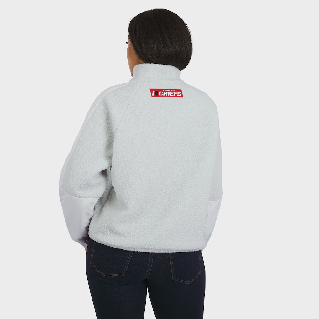 5630-Kansas-City-Chiefs-WEAR-by-Erin-Andrews-Women-s-Polar-Fleece-Half-Zip-Jacket-White-5.jpg Kansas City Chiefs WEAR by Erin Andrews Women's Polar Fleece Half-Zip Jacket - White
