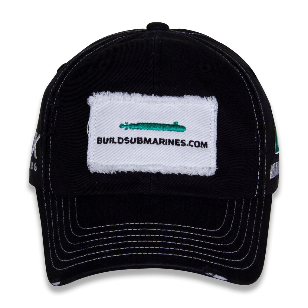 Brad Keselowski Checkered Flag Sports BuildSubmarines.com Vintage Patch Adjustable Hat - Black