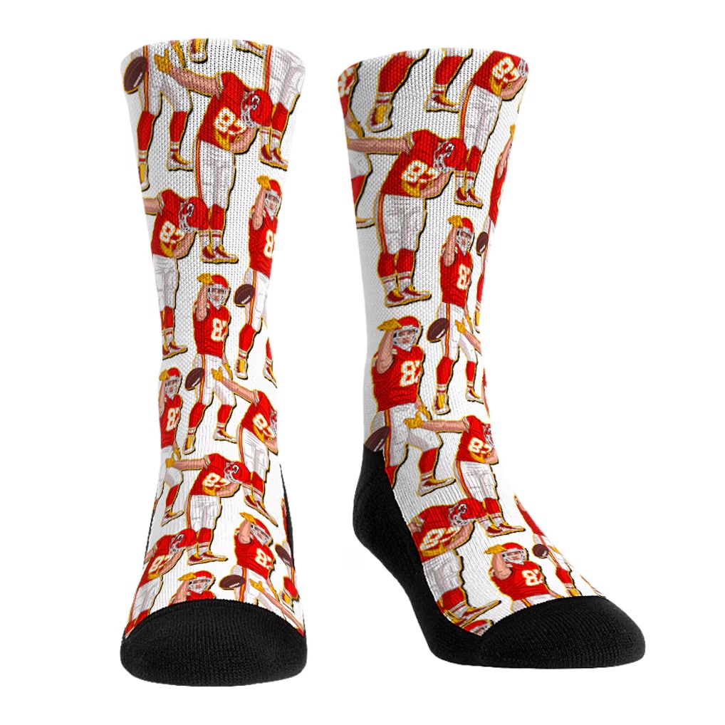 Travis Kelce Kansas City Chiefs Rock Em Socks Youth 2-Pack No Look Pass Crew Socks Set