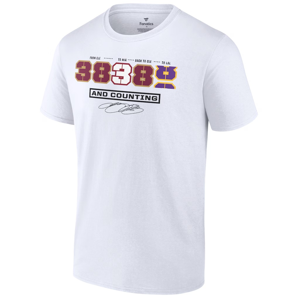 5657-LeBron-James-NBA-All-Time-Scoring-Record-Split-Points-T-Shirt-White-2.jpg LeBron James NBA All-Time Scoring Record Split Points T-Shirt - White