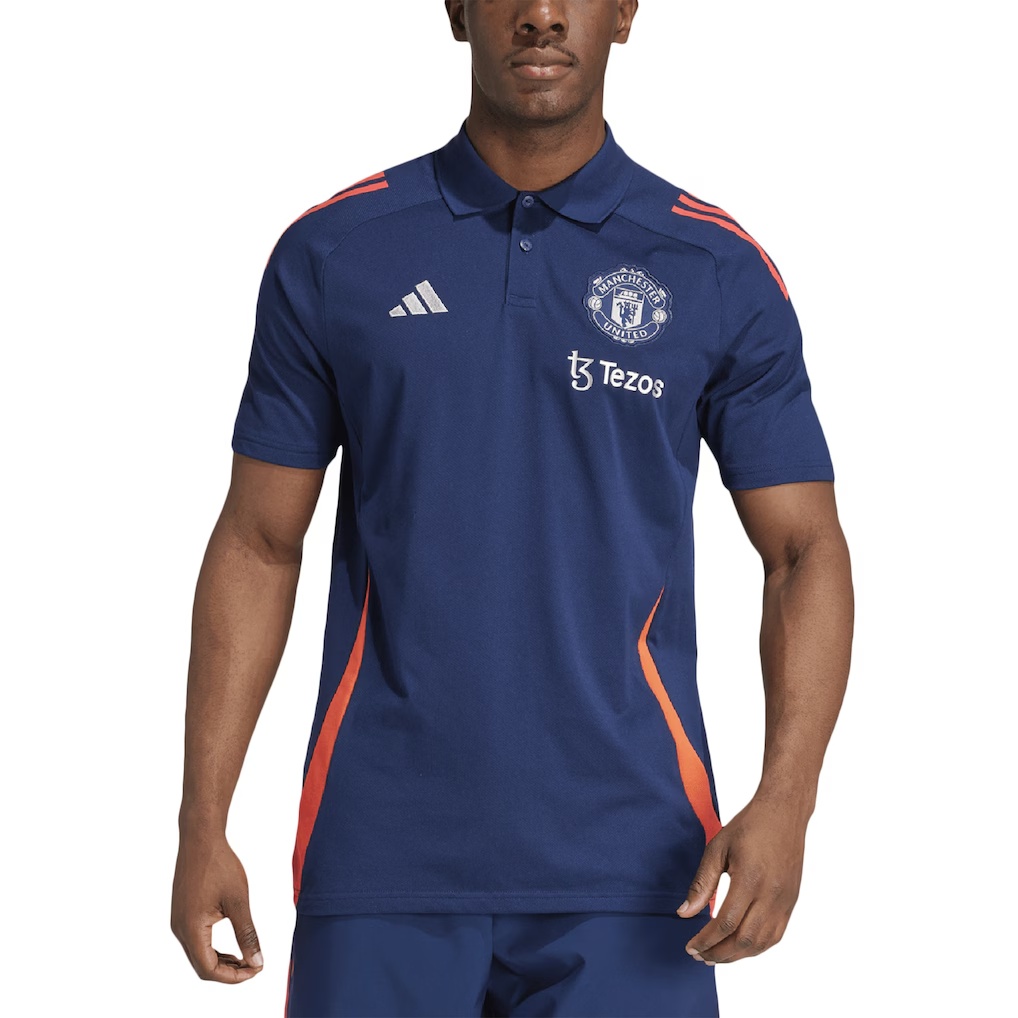 Manchester United adidas Tiro 24 Polo - Blue