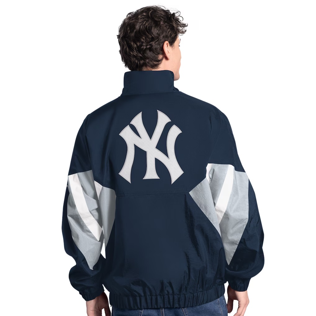 New York Yankees Starter Cooperstown Chief Half-Zip Pullover - Navy