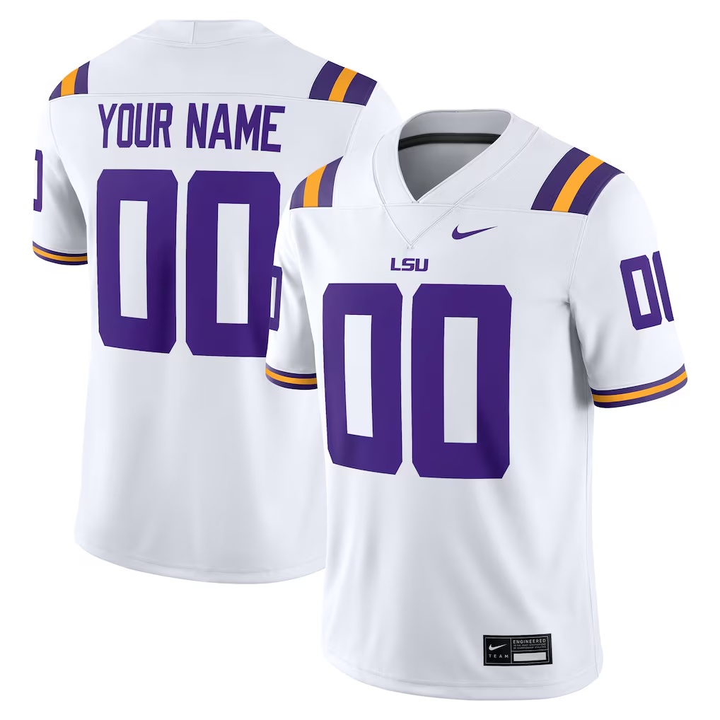 LSU Tigers Nike Custom Game Jersey - White