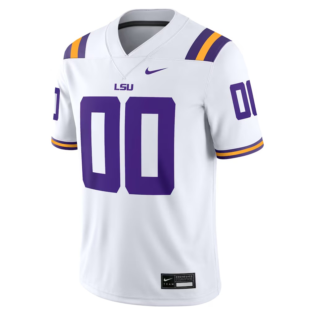 LSU Tigers Nike Custom Game Jersey - White