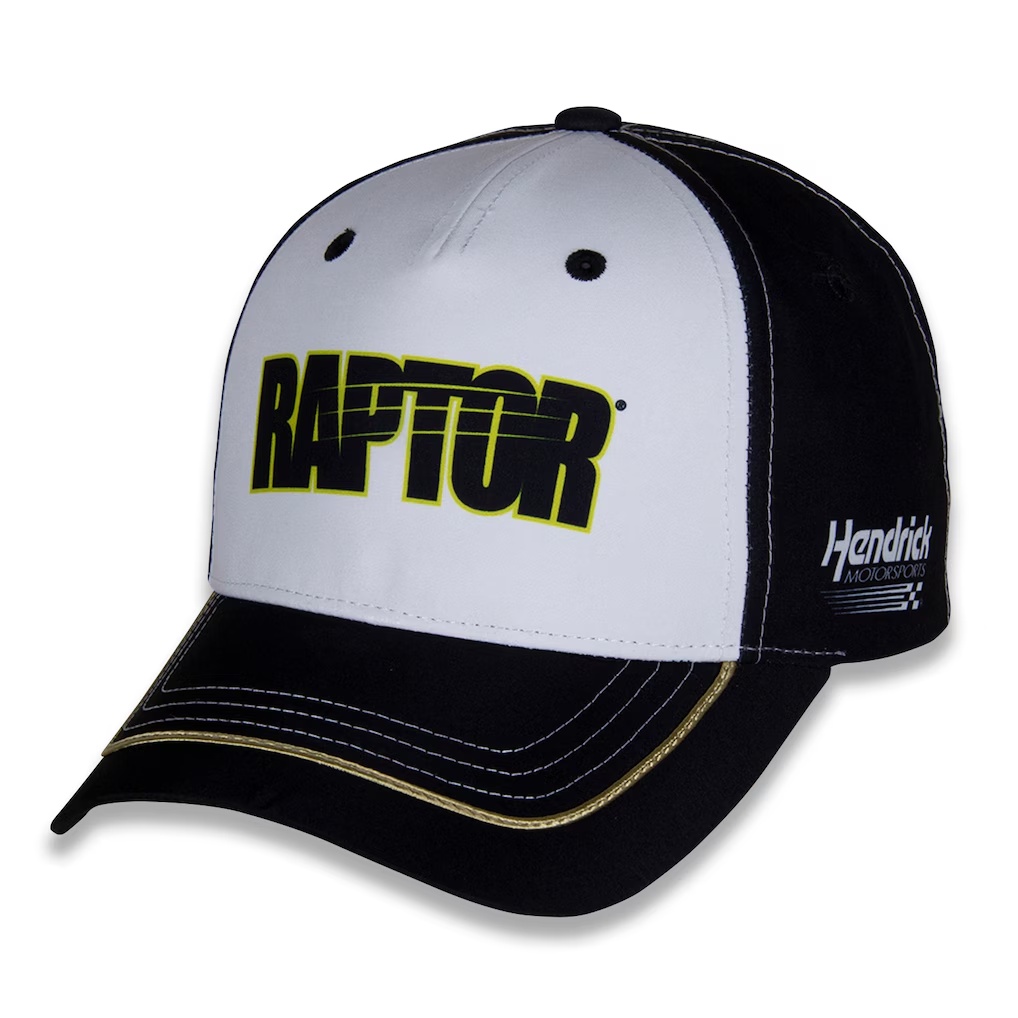 William Byron Hendrick Motorsports Team Collection Raptor Uniform Adjustable Hat - White/Black