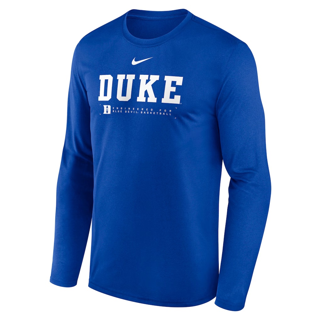 Duke Blue Devils Nike 2025 Courtside Basketball Shootaround Legend Dri-FIT Long Sleeve T-Shirt - Royal