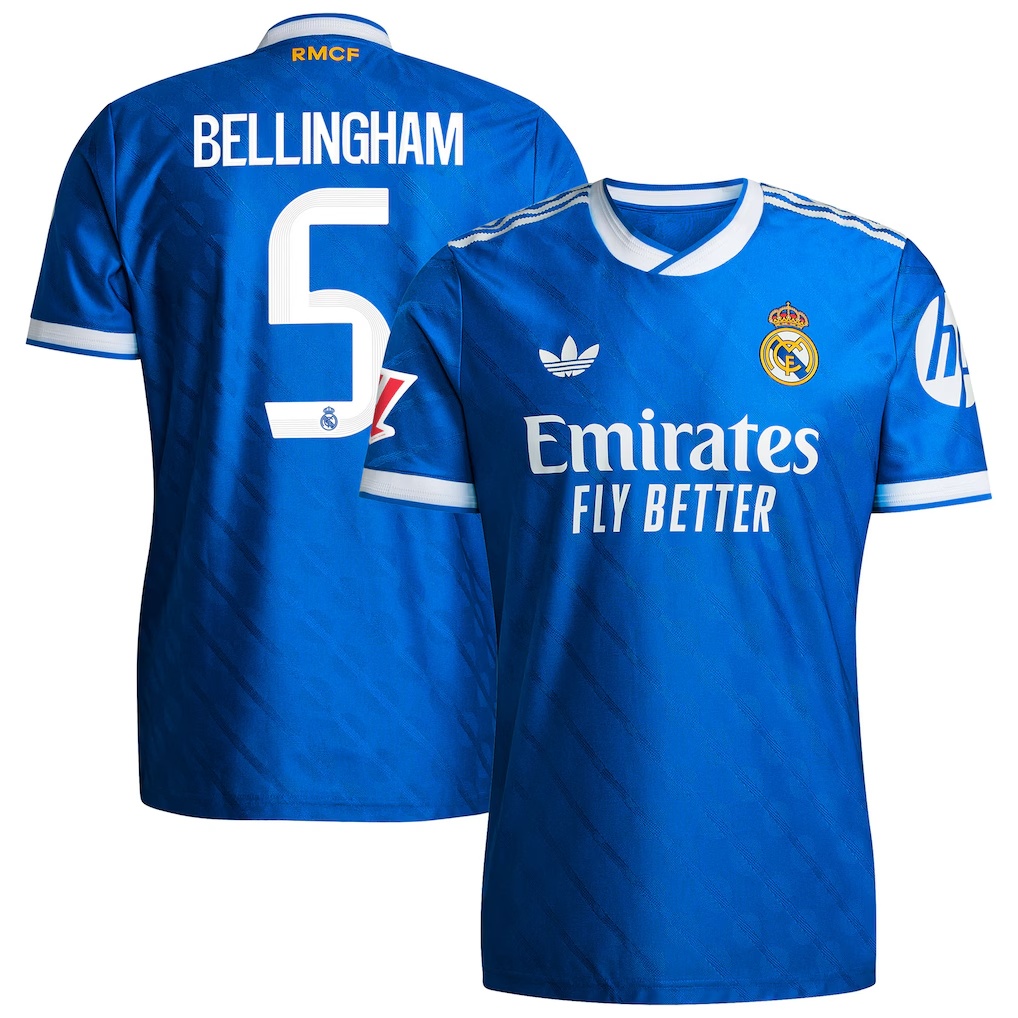 Jude Bellingham Real Madrid adidas 2025/26 Third Authentic Player Jersey - Blue