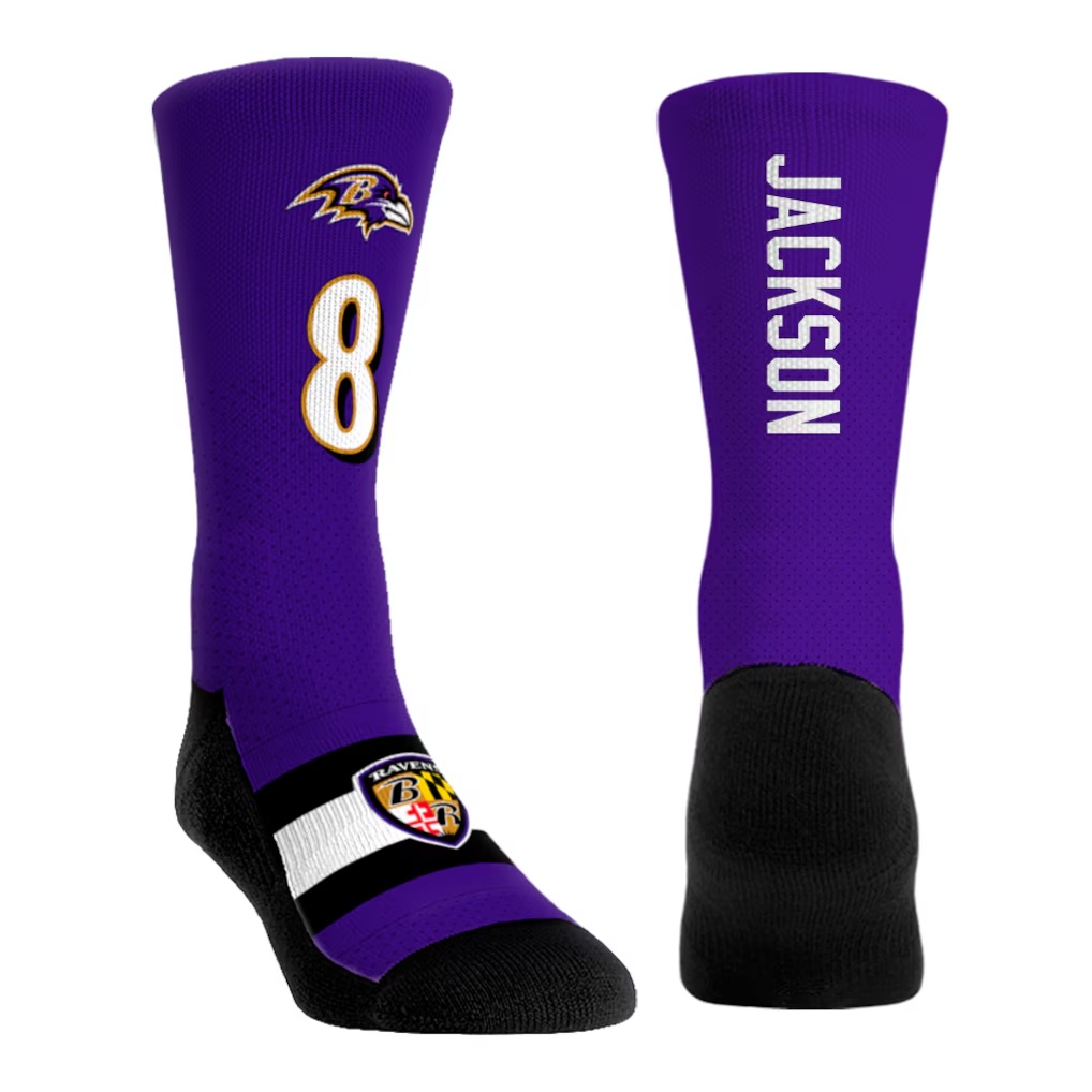 5918-Lamar-Jackson-Baltimore-Ravens-Rock-Em-Socks-3-Pack-Crew-Socks-Set-4.jpg Lamar Jackson Baltimore Ravens Rock Em Socks 3-Pack Crew Socks Set