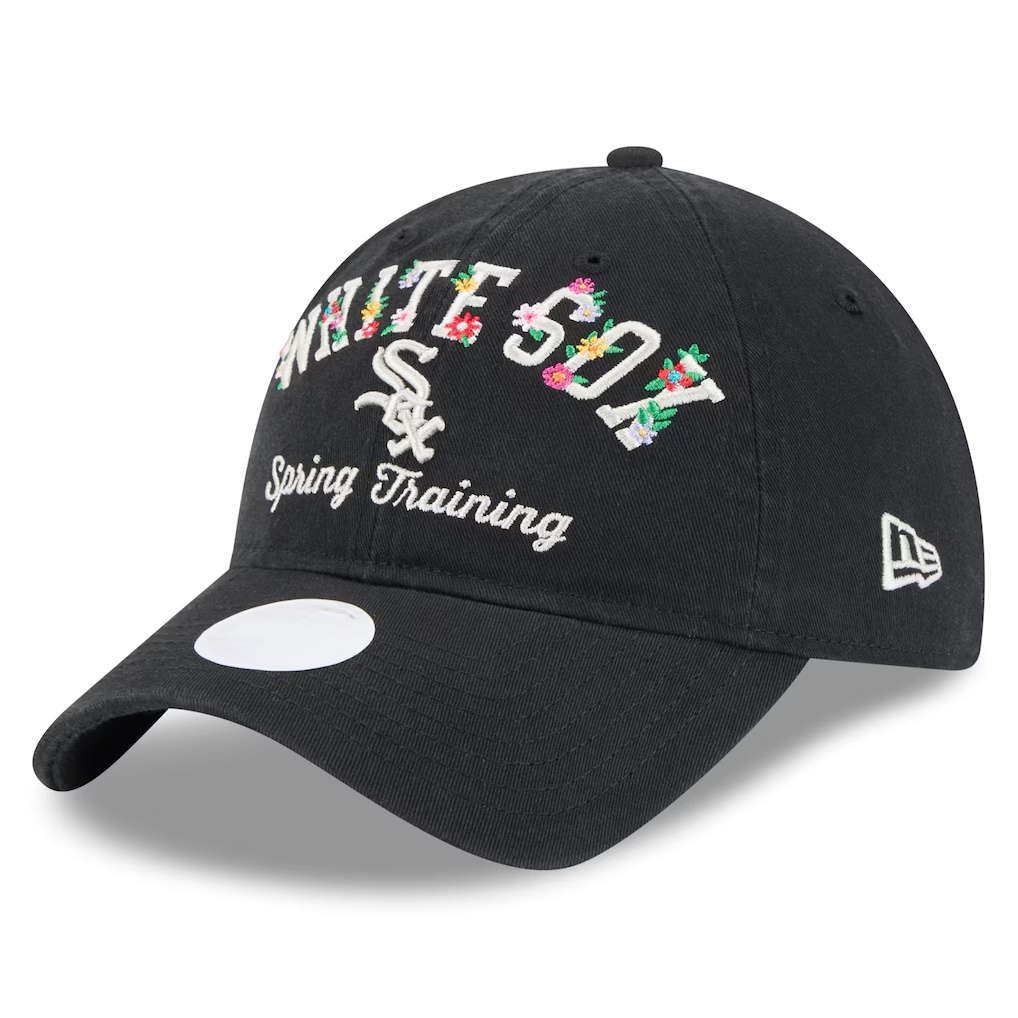 Chicago White Sox New Era Women's 2025 Spring Training Floral 9TWENTY Adjustable Hat - Black